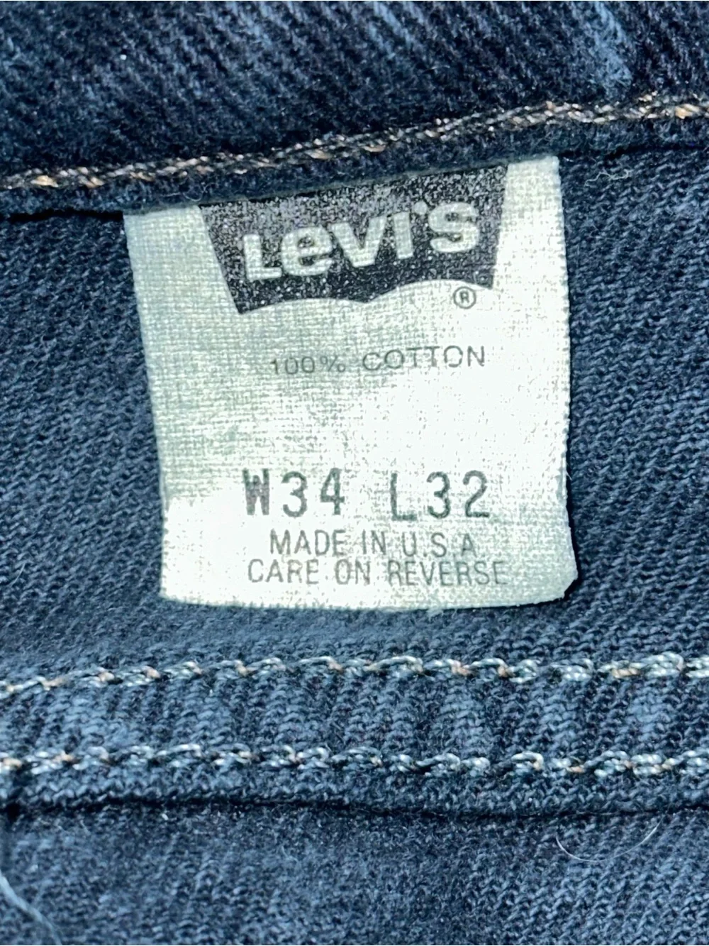 Levi's Vintage Made in the USA Men's Size 34 x 32 Deep Indigo Straight Leg Jeans